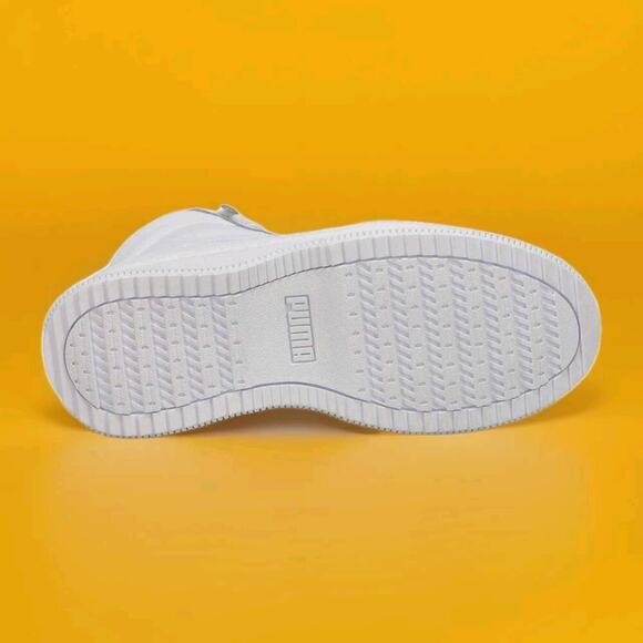 PUMA Women's Mayra Sneaker Boot High 10.5 Puma White-puma White-puma Silver New - Picture 6 of 9